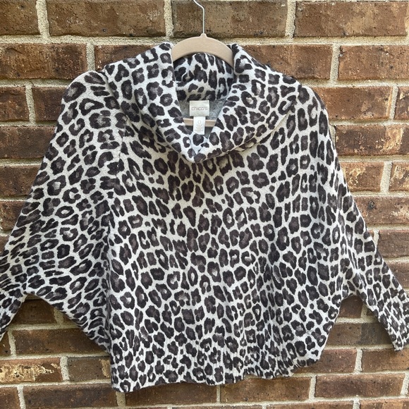 Chico's Animal Print Cowl Neck Sweater - Picture 3 of 8